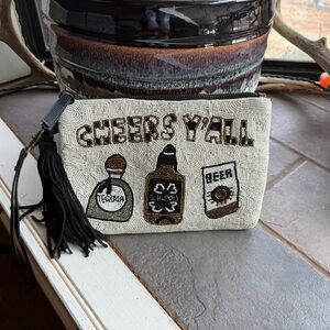 Cheers Y'all Beaded Clutch